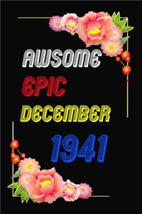 Awsome Since 1941 Notebook Birthday Gift
