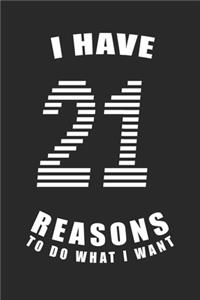 I Have 21 Reasons to Do What I Want Birthday Celebration Gift 21 Birth Anniversary