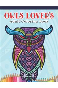 Owls Lover's Adult Coloring Book