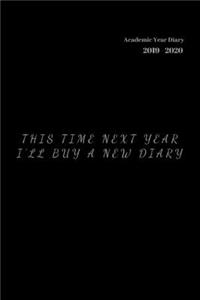 2019-2020 Academic Diary Week to View A5 Organiser Planner