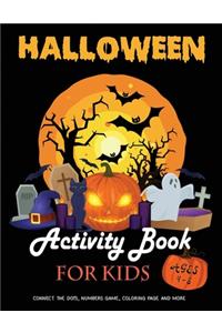 Halloween Activity Book for Kids Ages 4-8