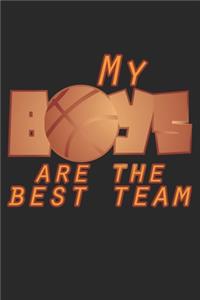 My Boys Are The Best Team: Notebook A5 Size, 6x9 inches, 120 lined Pages, Basketball Team Sports Dunk Basket Coach