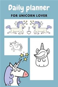 Daily planner for unicorn lover