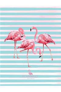 Sketch book: Flamingo cover (8.5 x 11) inches 110 pages, Blank Unlined Paper for Sketching, Drawing, Whiting, Journaling & Doodling