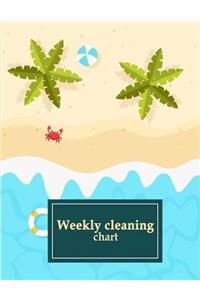 Weekly Cleaning Chart: Household Planner, Daily Routine Planner, Cleaning and Organizing Your House Large Size 8.5