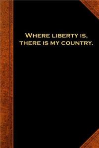 2019 Weekly Planner Ben Franklin Quote Liberty Vintage Style