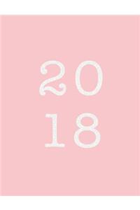 2018 Weekly Planner Bubblegum Pink