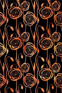 Journal Notebook Scribbly Watercolor Flowers Pattern 2