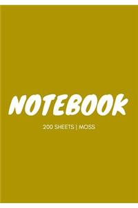 Notebook 200 Sheets: Moss: Notebook 7 X 10: Notebook 400 Pages