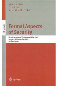 Formal Aspects of Security