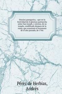 Oracion panegyrica