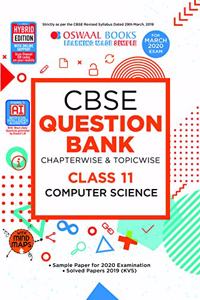 Oswaal CBSE Question Bank Class 11 Computer Science Book Chapterwise & Topicwise Includes Objective Types & MCQ's (For March 2020 Exam)