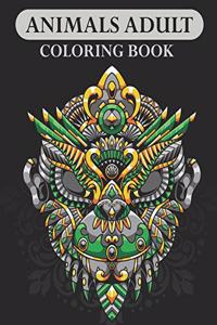Animals- Adult coloring book