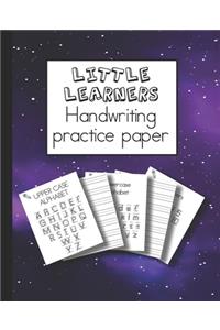 Little learners handwriting practice paper