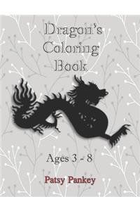 Dragons Coloring Book Ages 3 - 8