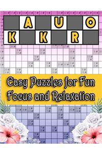 Kakuro Easy Puzzles for Fun Focus and Relaxation