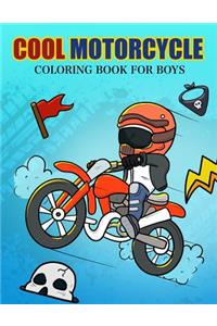 Cool Motorcycle Coloring Book for Boys