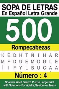 Sopa De Letras En Español Letra Grande 500 Rompecabezas