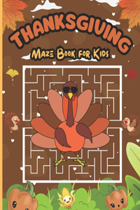 Thanksgiving Maze Book For Kids