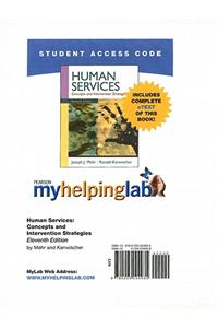 MyLab Helping with Pearson eText -- Standalone Access Card -- for Human Services