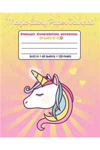 Magic Story Paper Journal Primary Composition Notebook Grades K-2