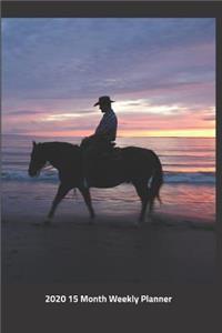 Plan On It 2020 Weekly Calendar Planner - Quiet Time A Man and His Horse
