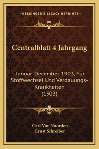 Centralblatt 4 Jahrgang