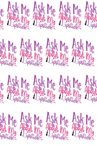 Ask Me About My Lipstick Composition Notebook - Large Ruled Notebook - 8.5x11 Lined Notebook (Softcover Journal / Notebook / Diary)