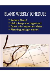 Blank Weekly Schedule