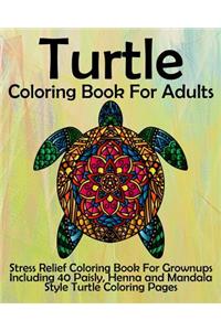 Turtle Coloring Book For Adults