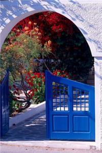 Blue Gate in Santorini Greece Journal