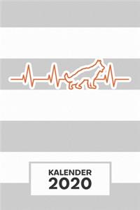 Kalender 2020: A5 Haushund Terminplaner für Hundeliebhaber mit DATUM - 52 Kalenderwochen für Termine & To-Do Listen - Deutscher Schäferhund Terminkalender Hirtenhu