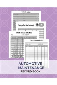 Automotive Maintenance Record Book