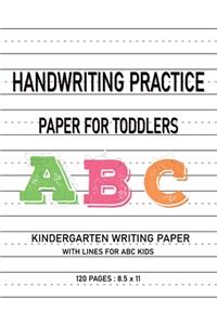 Handwriting Practice Paper For Toddlers