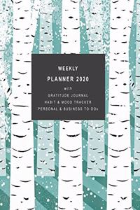 Weekly Planner 2020 with Gratitude Journal, Habit & Mood Tracker, Personal & Business TO-DOs