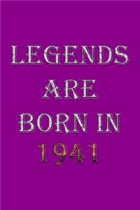 Legends Are Born In 1941 Notebook