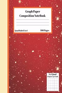 Graph Composition Notebook 5 Squares per inch 5x5 Quad Ruled 5 to 1 100 Sheets
