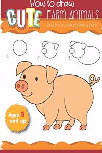How to draw Cute Farm Animals Dog, Horse, cow, and many more Ages 5 and up