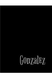 Gonzalez Entrepreneur Personalized Minimalist Grid Notebook - 8.5x11 100 grid pages- Matte Gonzalez Personalized Matte Silk Cover with sturdy white pages notebook