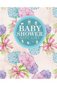 Baby Shower Gift List