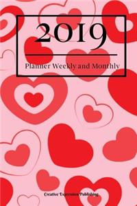 2019 Planner Weekly and Monthly: Weekly Calendar and Notes 2019 Professional Planner 6x9 Task Planner and Organizer