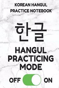 Korean Hangul Practice Notebook
