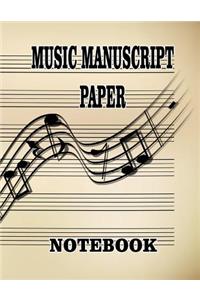 Music Manuscript Paper Notebook