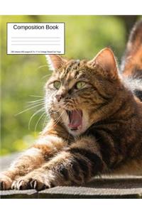 Composition Book 200 Sheets/400 Pages/8.5 X 11 In. College Ruled/ Cat Yoga