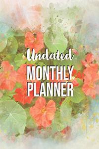 Undated Monthly Planner