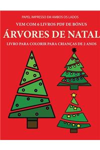 Livro para colorir para crianças de 2 anos (Árvores de Natal)