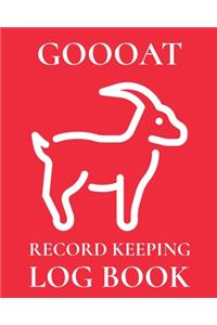 Goooat Record Keeping Log Book