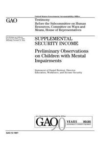 Supplemental security income
