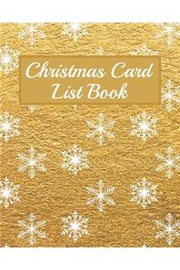 Christmas Card List Book
