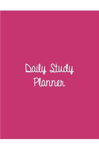 Daily Study Planner: Fuchsia Rose: Study Planner 8.5 X 11: Study Planner 1 Year: Study Planner Notebook: Study Planner for College Students: Study Planner Korean
